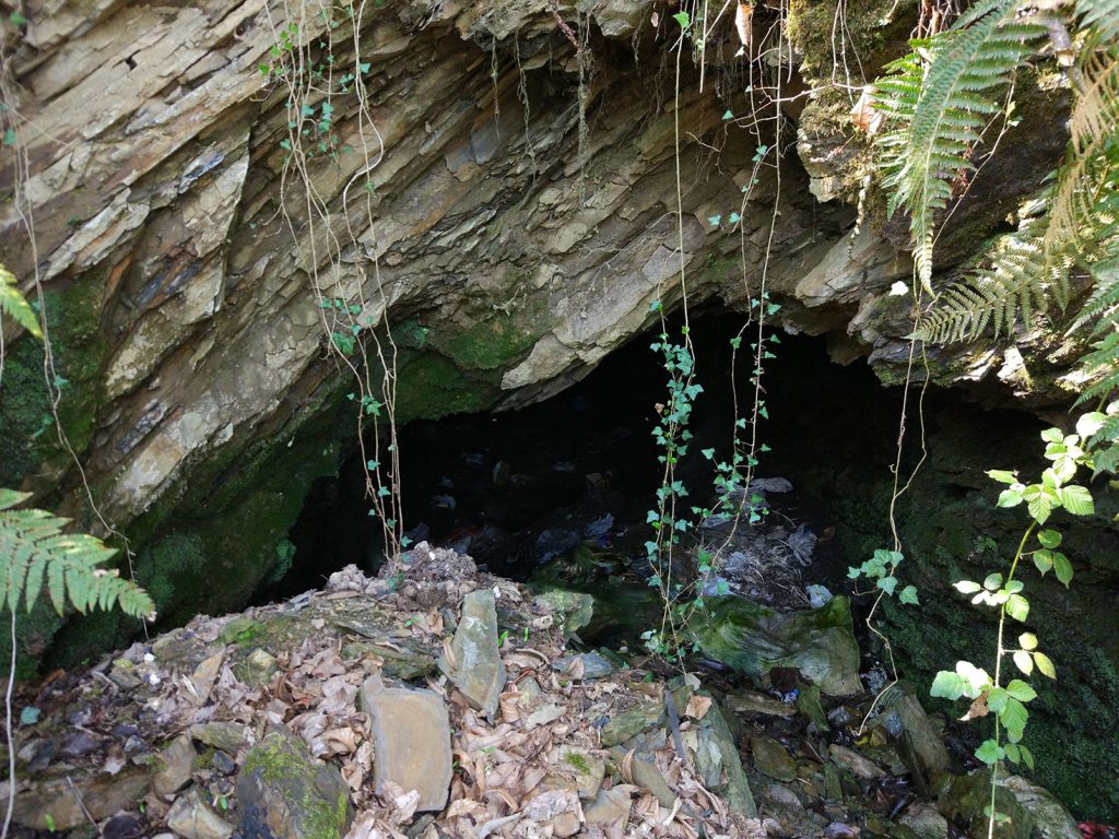 Bocamina del quinto piso del Grupo San Benigno. Valle de Turón. Mieres. Asturias. 2017