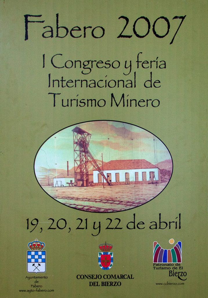 Cartel del I Congreso y feria internacional de turismo Minero. Fabero. León 2007