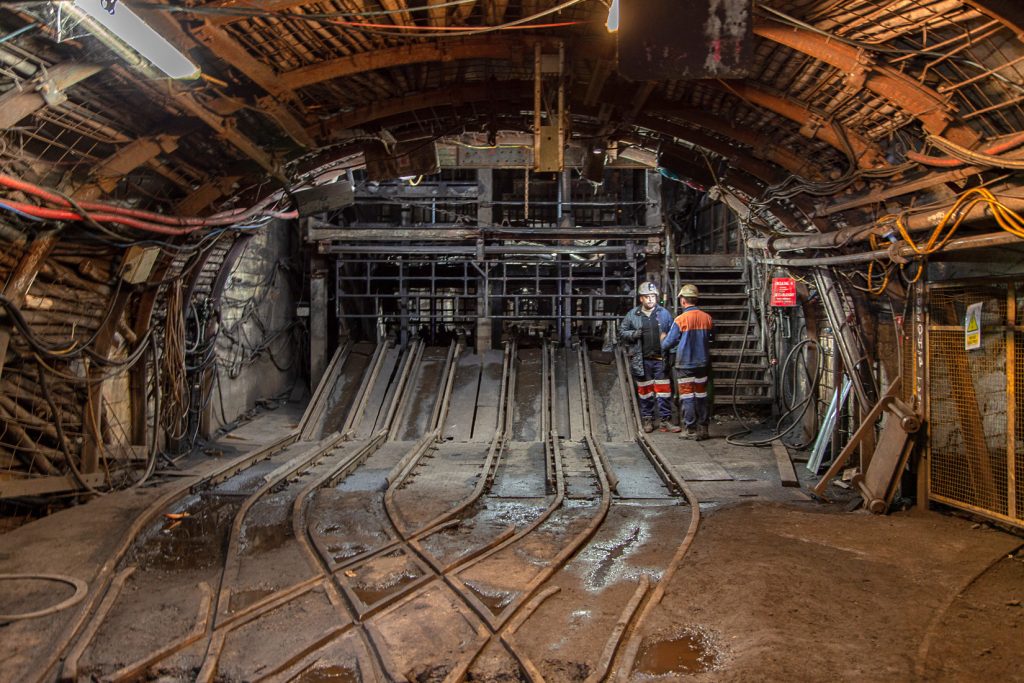 Embarque de la planta 4 del interior del Pozo Nicolasa. Mieres. Asturias 2020