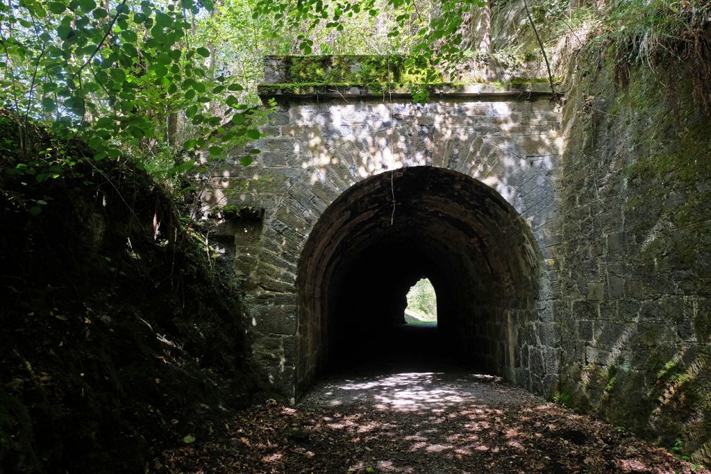 Túnel de Los Pisones, perteneciente al ferrocarril de Minas de Urbiés. Valle de Turón. Mieres. Asturias. 2017