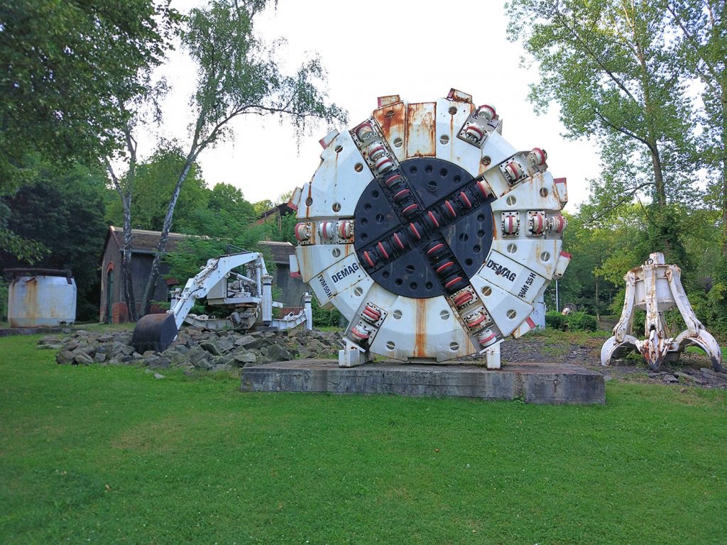 Detalle de tuneladora en las instalaciones de Důl Ed. Urxe. Ostrava. República Checa. 2017