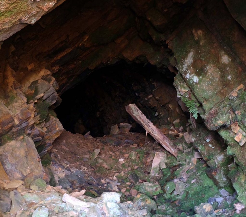 Bocamina del mismo nivel del Pozu La Balanza. Valle de Turón. Mieres. Asturias. 2018