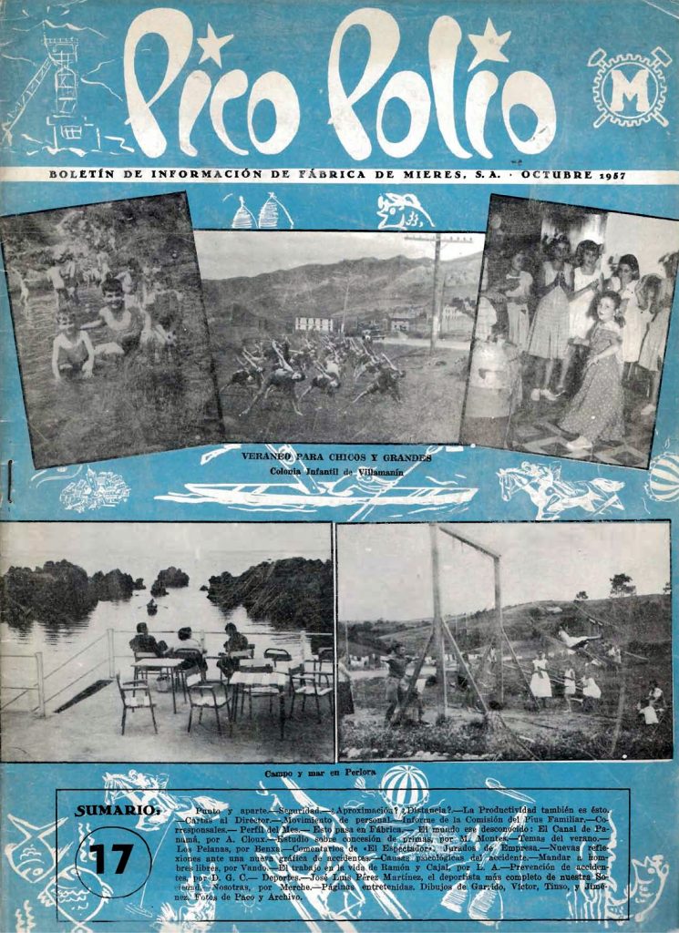 Revista Pico Polio, boletín de información de Fábrica de Mieres, Nº17. Octubre 1957