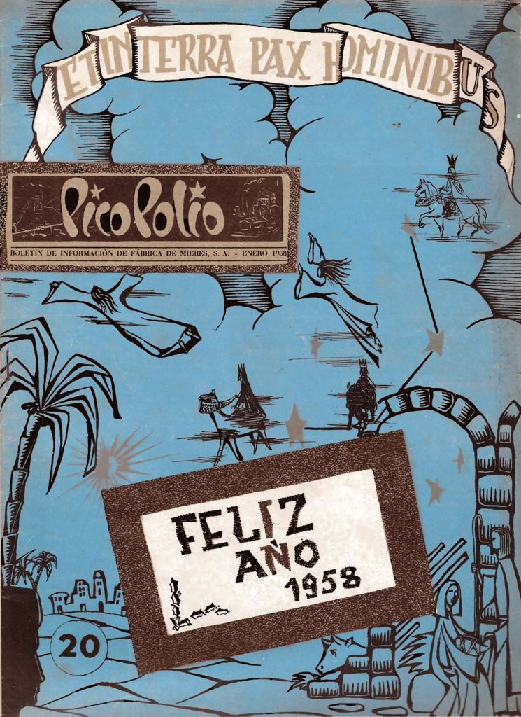 Revista Pico Polio, boletín de información de Fábrica de Mieres, Nº20. Enero 1958