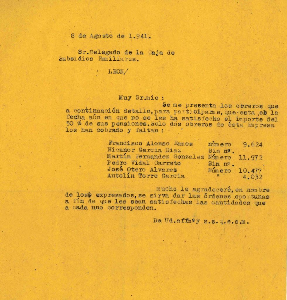 Correspondencia Comercial Carbones Viloria. Documento 1. Tomo 1. 15 pag. Año 1941