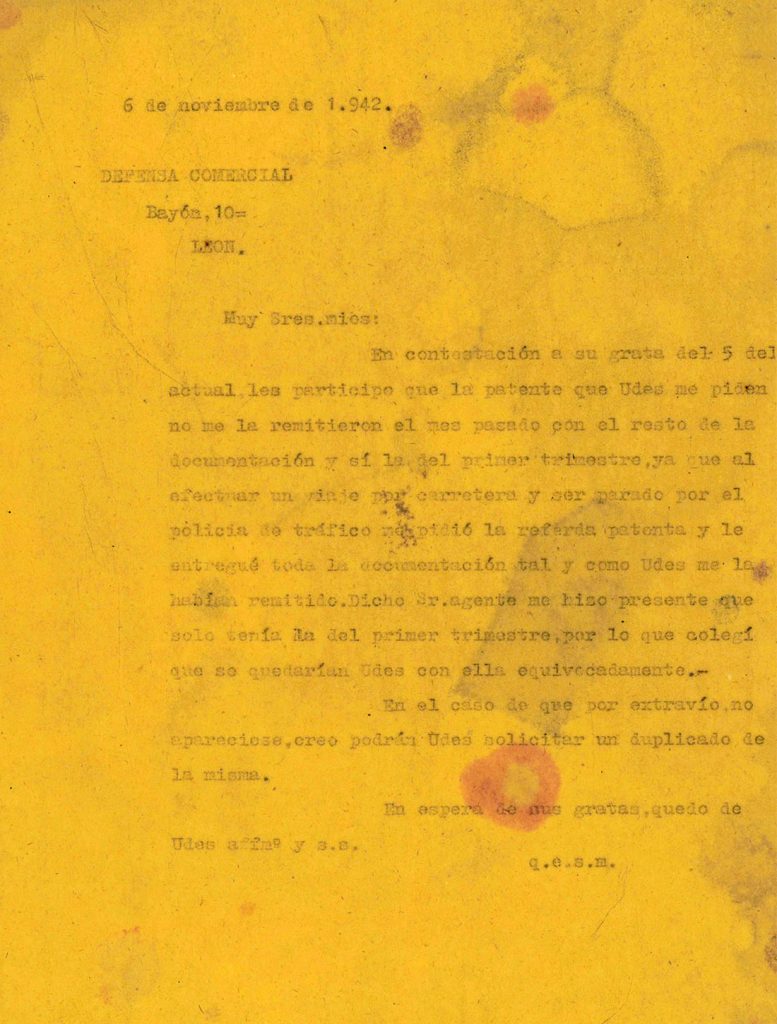 Correspondencia Comercial Carbones Viloria. Documento 12. Tomo 1. 9 pag. Años 1941-1942