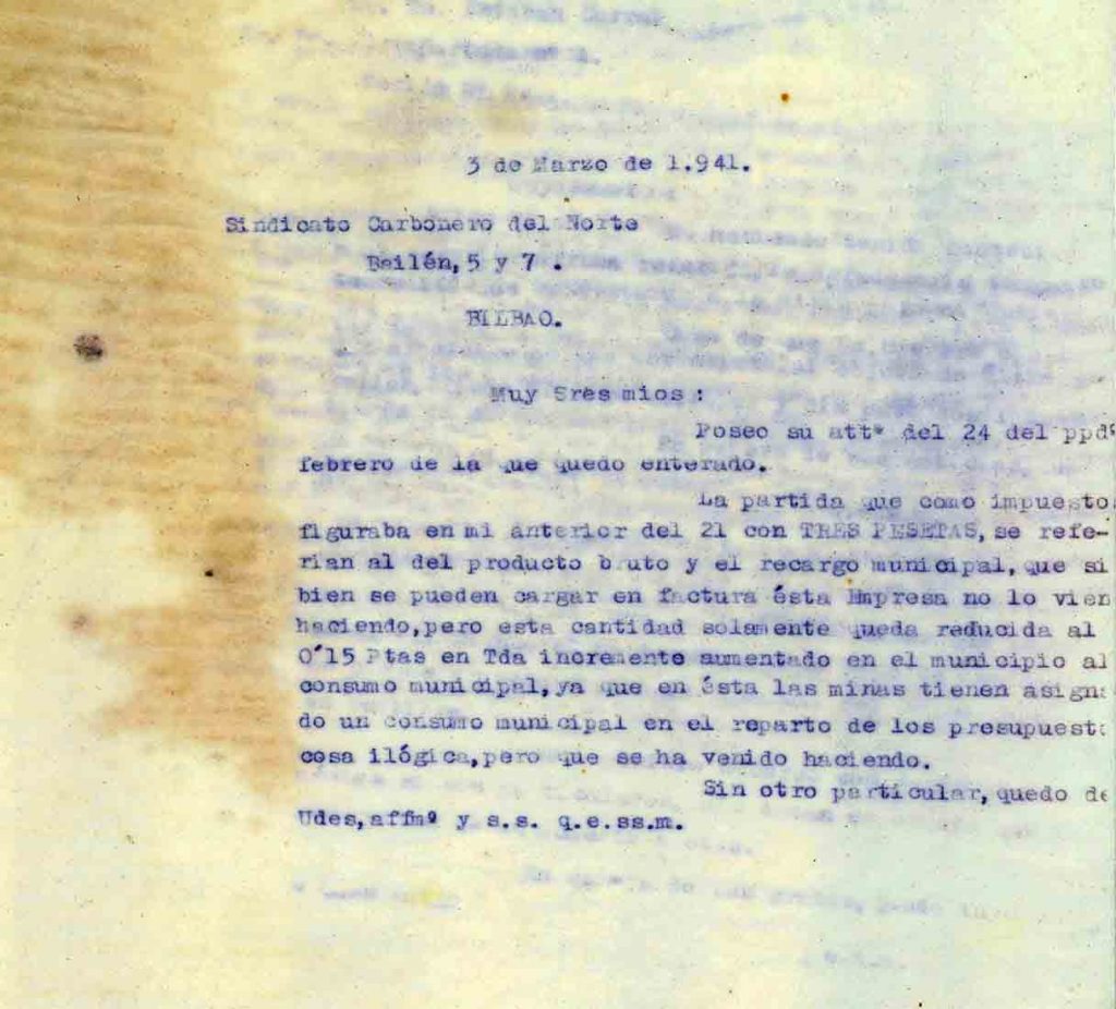 Correspondencia Comercial Carbones Viloria. Documento 3. Tomo 4. 16 pag. Años 1940 – 1941 – 1943