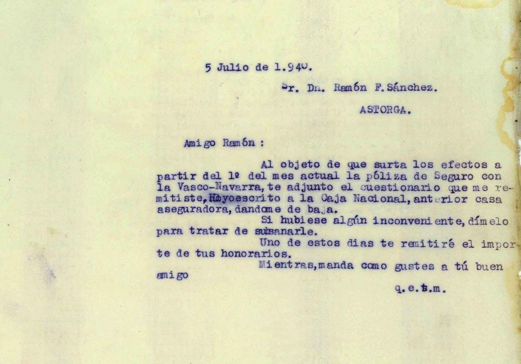 Correspondencia Comercial Carbones Viloria. Documento 4. Tomo 2. 16 pag. Año 1940