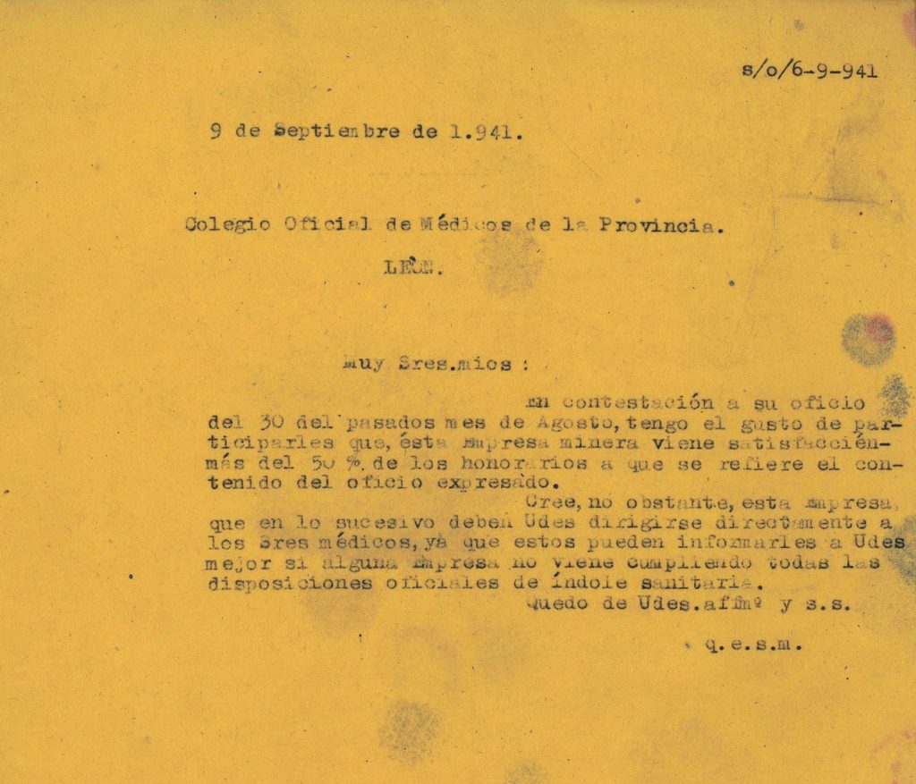 Correspondencia Comercial Carbones Viloria. Documento 5. Tomo 1. 15 pag. Año 1941