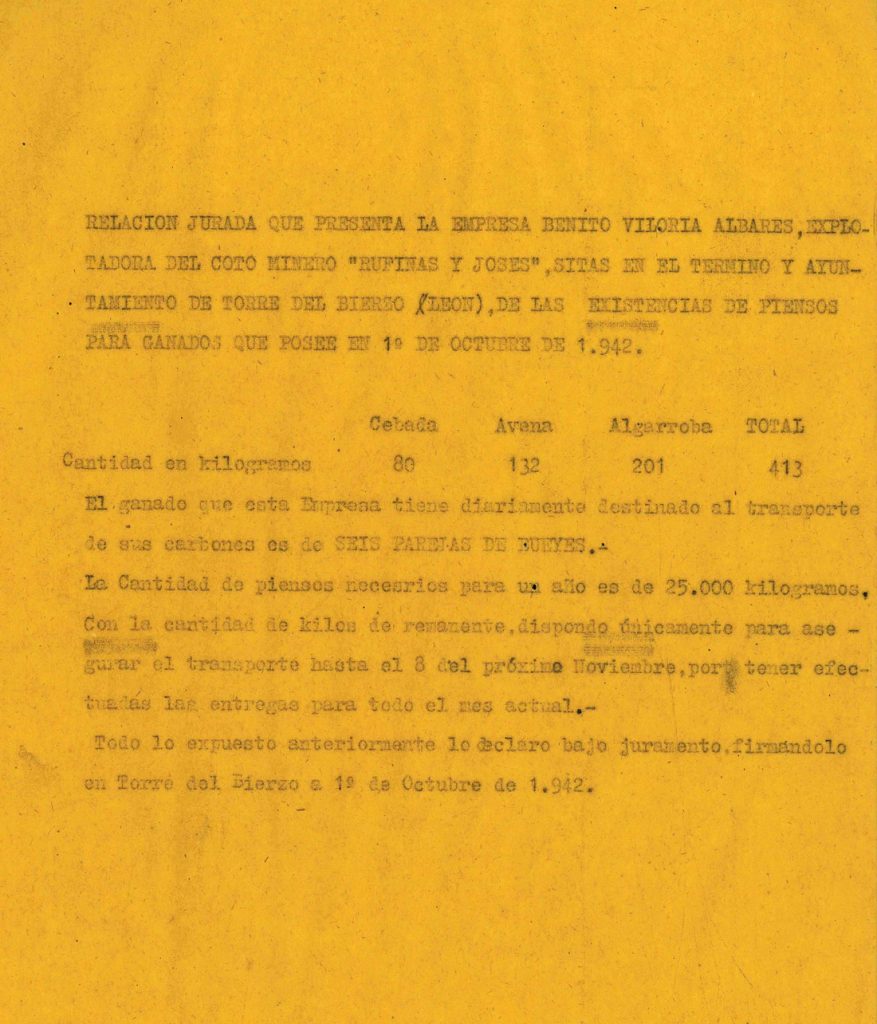 Correspondencia Comercial Carbones Viloria. Documento 7. Tomo 1. 15 pag. Año 1943