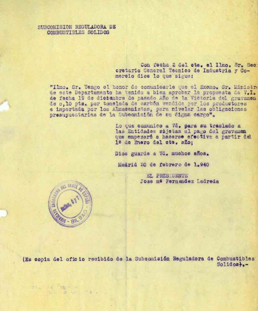 Correspondencia Comercial Carbones Viloria. Documento 8. Tomo 4. 15 pag. Años 1940 – 1941 – 1943