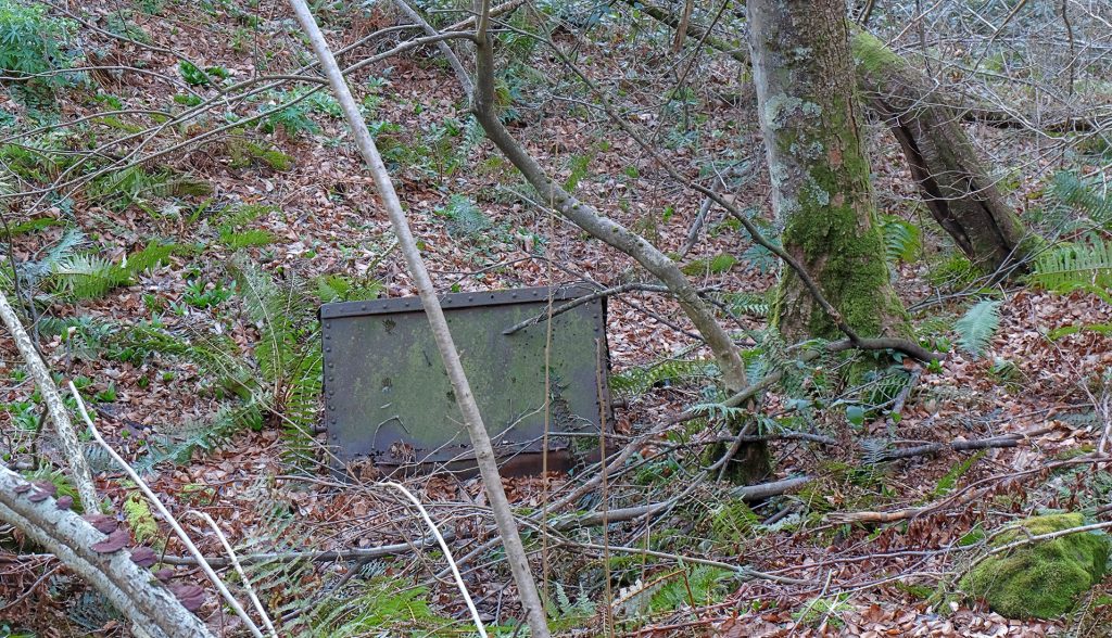 Vagoneta desprendida del sexto piso de las Minas de Urbiés. Valle de Turón. Mieres. Asturias. 2020