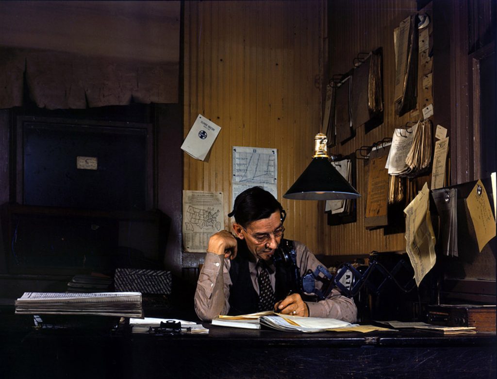 Trabajador del ferrocarril. Amarillo, Texas. EEUU. 1943