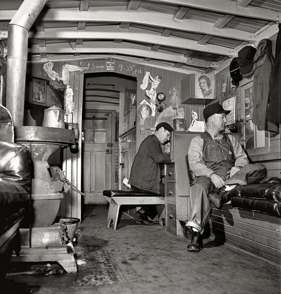 Linea de ferrocarril del Noroeste de Chicago, entre Chicago y Clinton, Iowa. EEUU. 1943