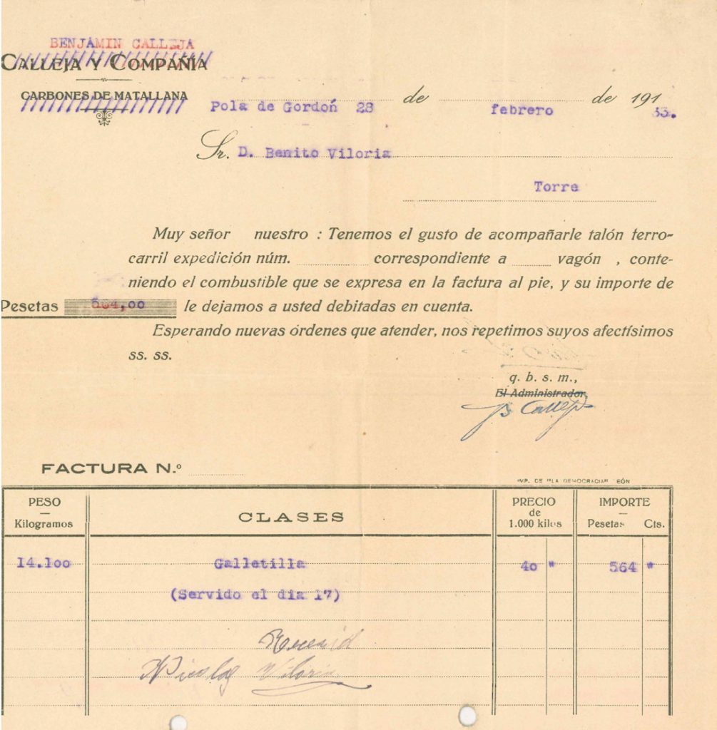 Correspondencia comercial entre Benjamin Calleja y Benito Viloria. Años 1932 y 1933. Tomo 6. Doc 5. 7 páginas