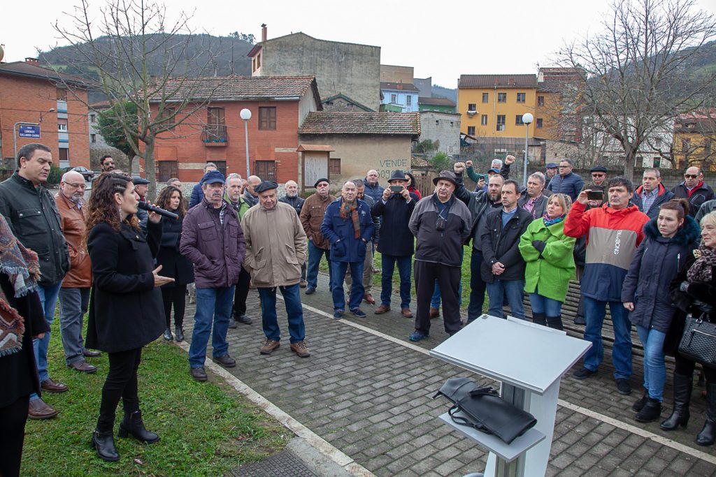 Homenaje a Lorenzo Gallardo, minero y sindicalista de CCOO fallecido durante las movilizaciones mineras de 1998. Ujo. Asturias 2018