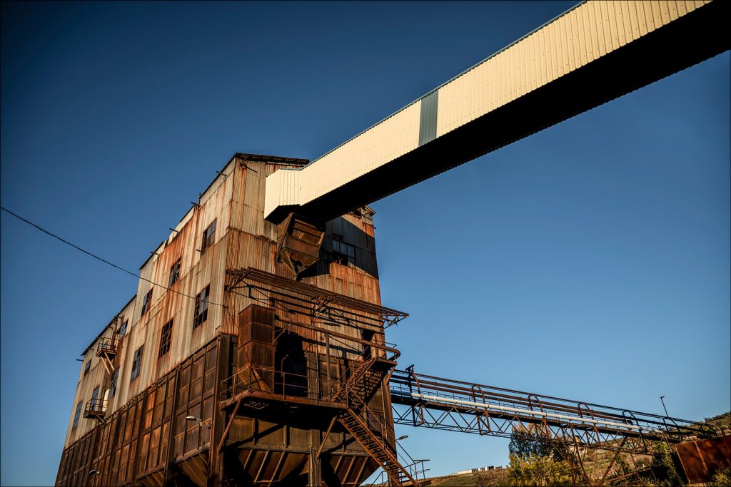 Vista exterior del Pozo Julia. Fabero. León 2020.