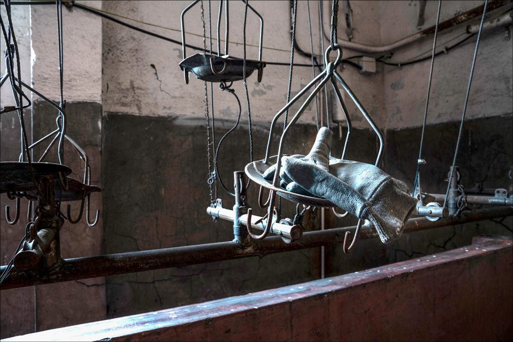 Antigua casa de aseos. Pozo Julia. Fabero. León 2020.