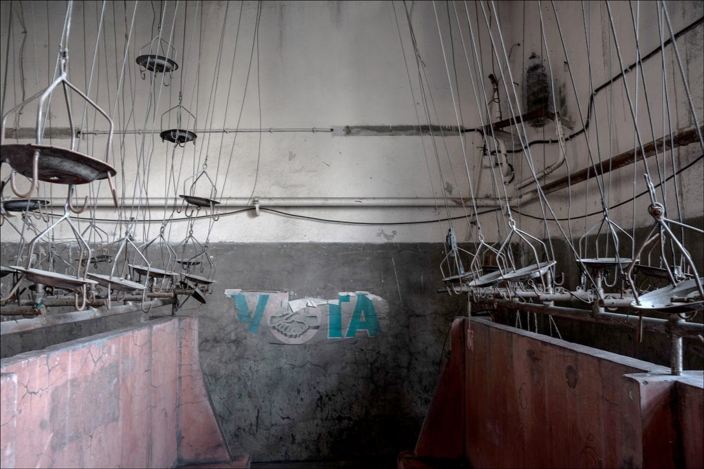 Antigua casa de aseos del Pozo Julia. Fabero. León 2020.