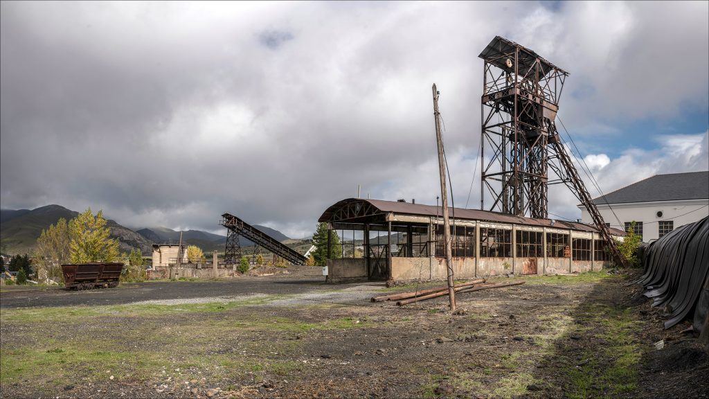 Vista exterior del Pozo Julia. Fabero. León 2020.