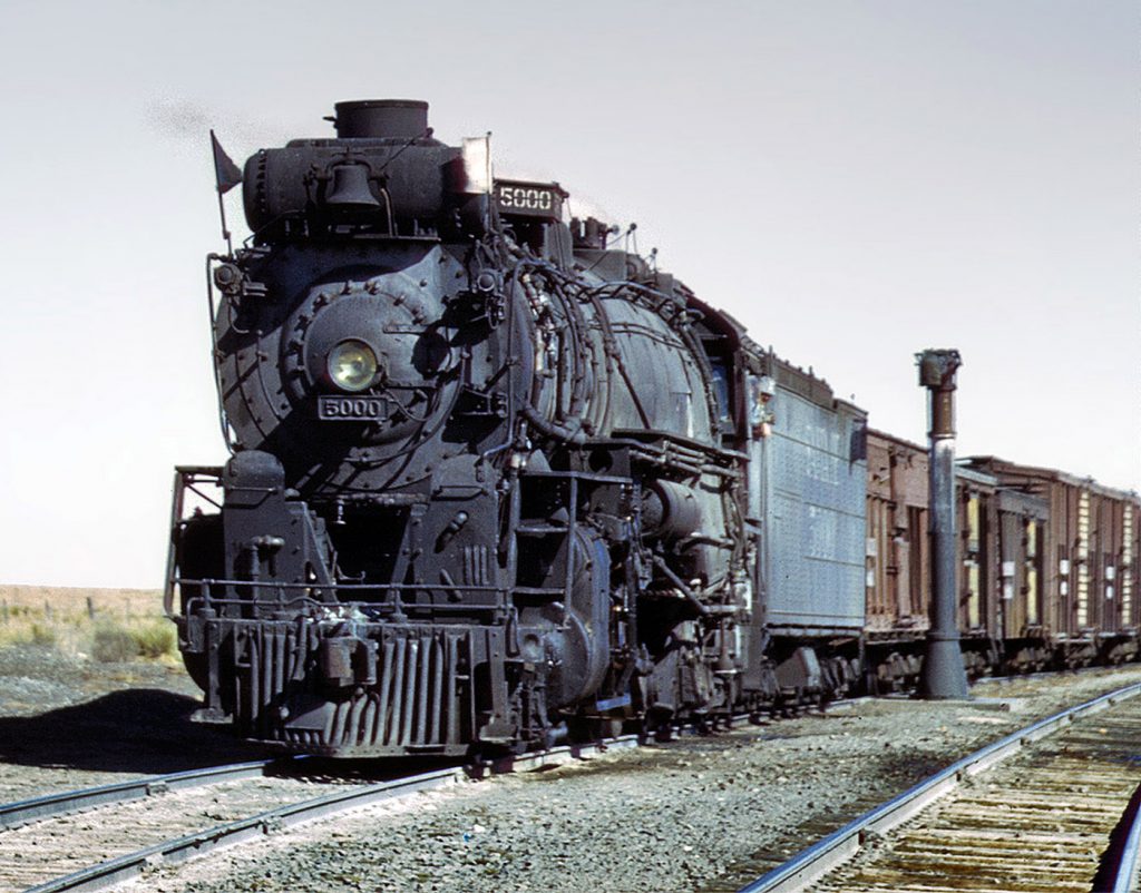 Primer plano del tren de Santa Fe 5000. EEUU. 1943