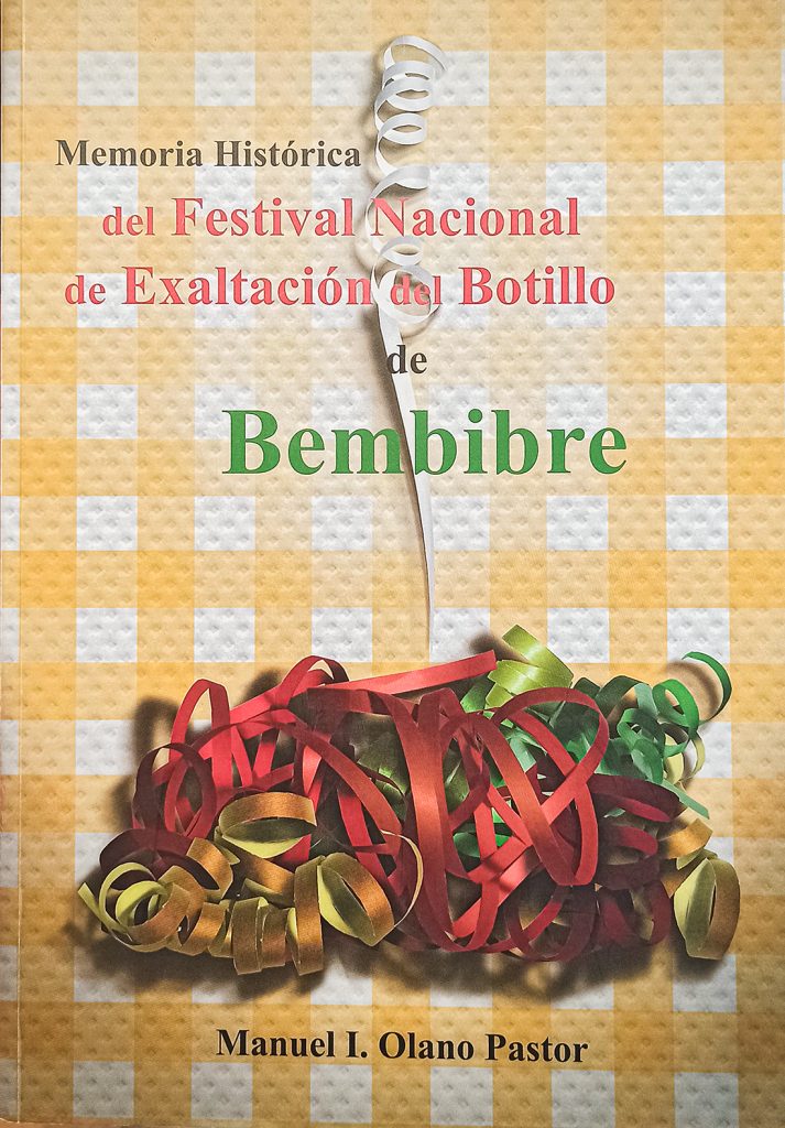 Portada del libro “Memoria histórica del Festival Nacional de Exaltación del Botillo de Bembibre” de Manuel I. Olano Pastor. Año 2015