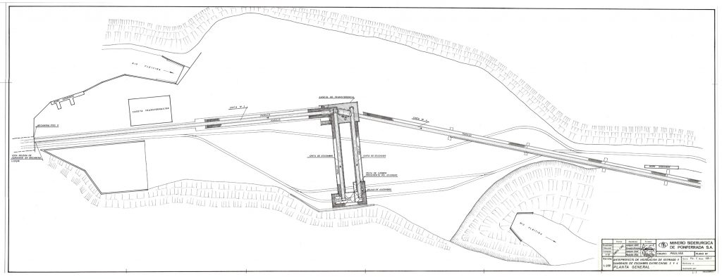 PLN 11 / TOMO 3 MSP – Grupo Paulina. Anteproyecto de instalación de estriado y sangrado de escombro entre cintas 3 y 4. Planta general. Serie PA-E Num 109-1. Año 1992