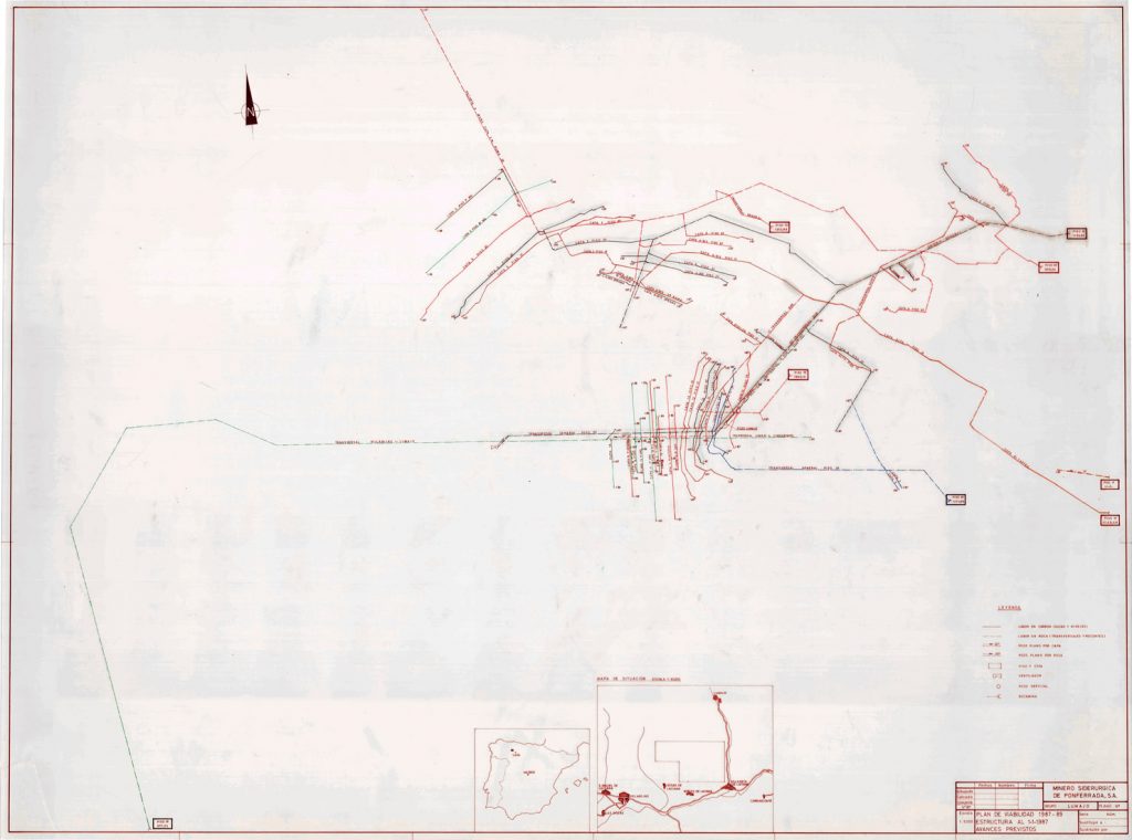 PLN 18 / TOMO 4 MSP – Grupo Lumajo. Plano de escala 1:5000. Plan de viabilidad 1987-89, estructura al 1-1-1987. Avances previstos