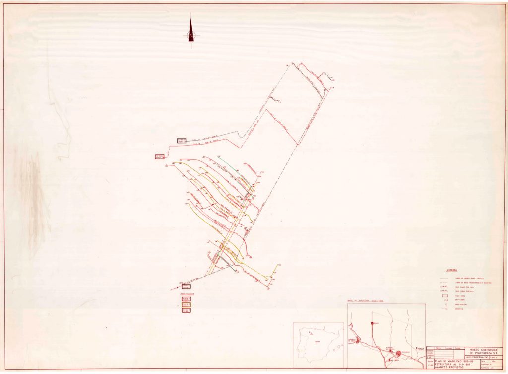 PLN 23 / TOMO 4 MSP – Grupo Calderón-VNO. Plano de escala 1:5000. Plan de viabilidad 1987-89. Estructura al 1-1-1987. Avances previstos