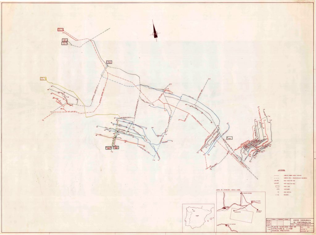 PLN 24 / TOMO 4 MSP – Grupo Carrasconte. Plano de escala 1:5000. Plan de viabilidad 1987-89. Estructura al 1-1-1987. Avances previstos
