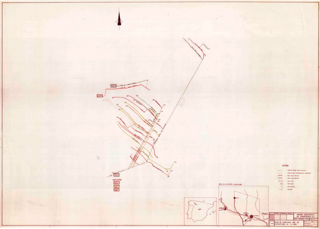 PLN 25 / TOMO 4 MSP – Grupo Calderón-VNO. Plano de escala 1:5000. Plan de viabilidad 1987-89. Estructura al 1-1-1990
