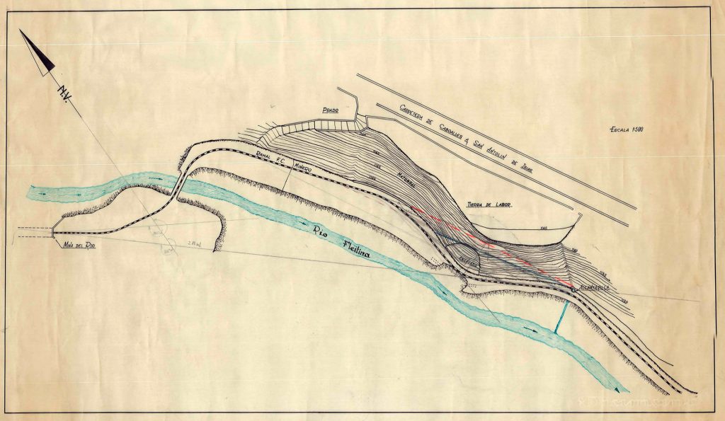 PLN 29 / TOMO 4 MSP – Grupo Paulina. Plano escala 1:500. Taquimetrico 1º piso – Este. Paulina. Año 1980