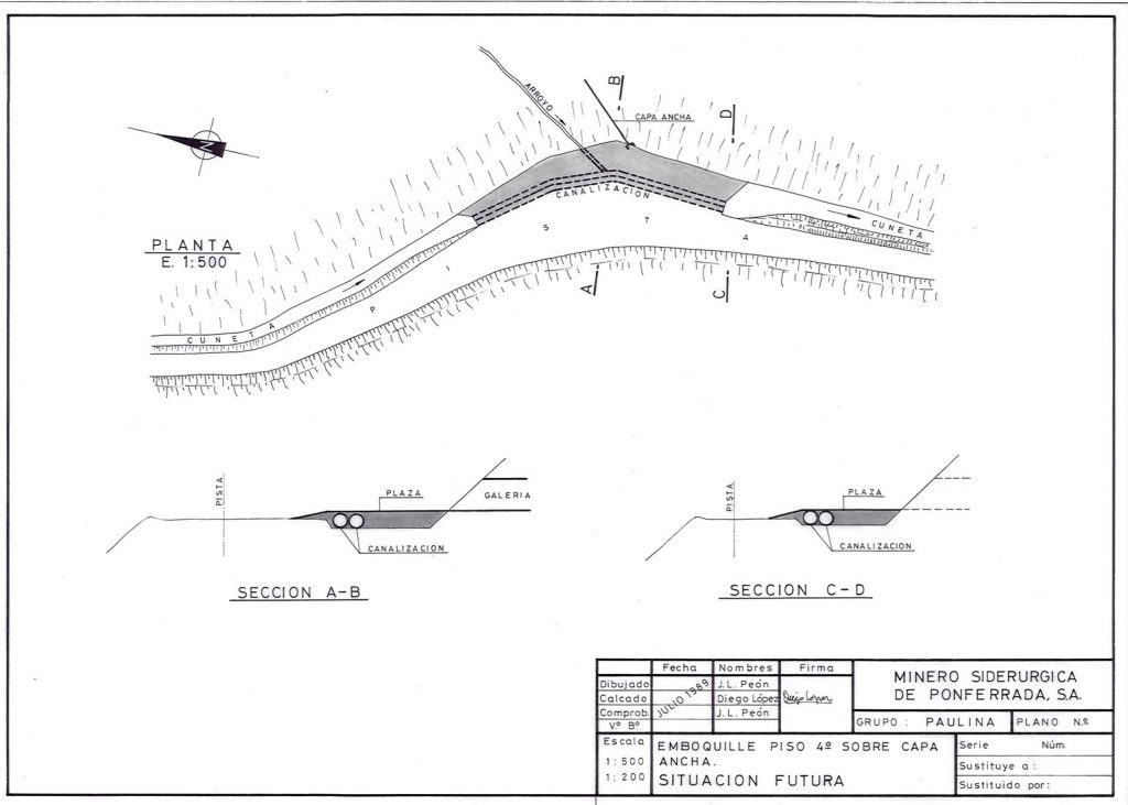 PLN 46 / TOMO 4 MSP – Grupo Paulina. Emboquille Piso 4º sobre capa ancha. Situación futura. Año 1989