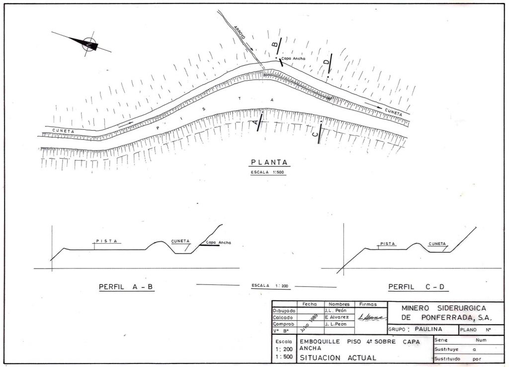 PLN 47 / TOMO 4 MSP – Grupo Paulina. Emboquille Piso 4º sobre capa ancha. Situación actual. Año 1989