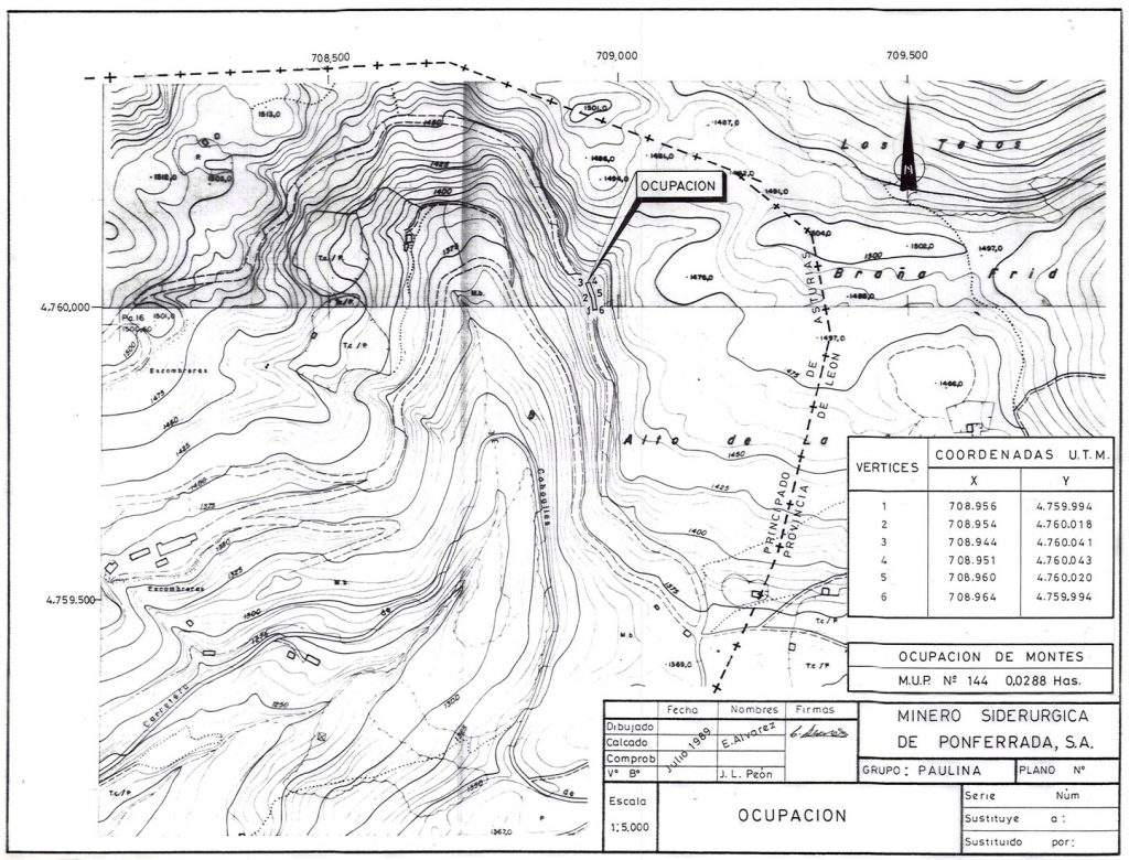 PLN 48 / TOMO 4 MSP – Grupo Paulina. Plano de escala 1:5000. Ocupación. Año 1989
