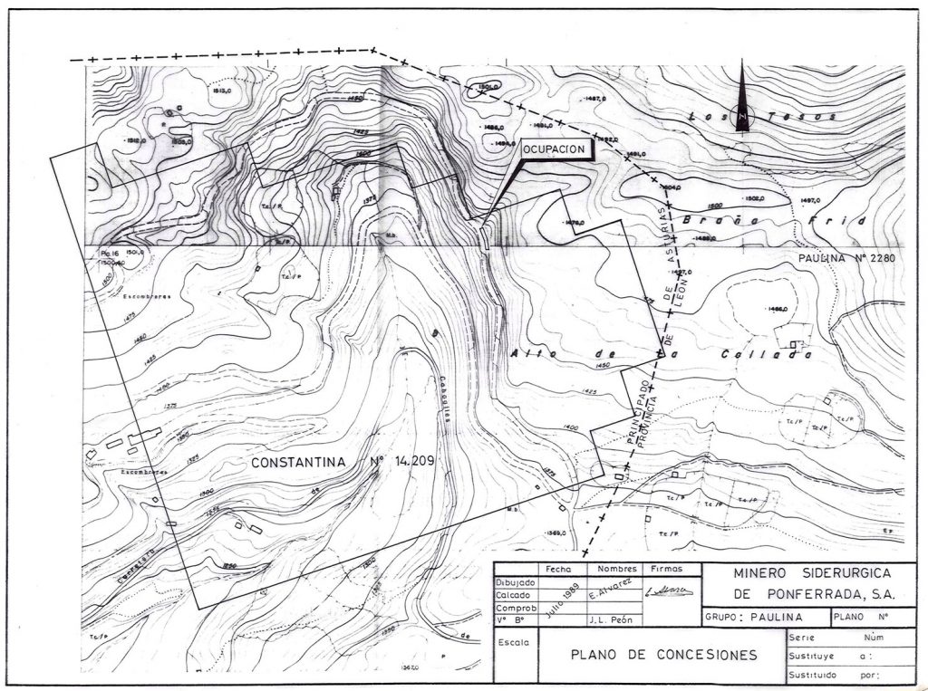PLN 49 / TOMO 4 MSP – Grupo Paulina. Plano de concesiones. Año 1989