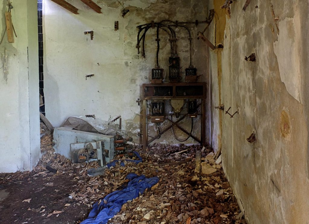 Maquinaria de la sala de máquinas del Pozo San Fernando. Aller. Asturias. 2021