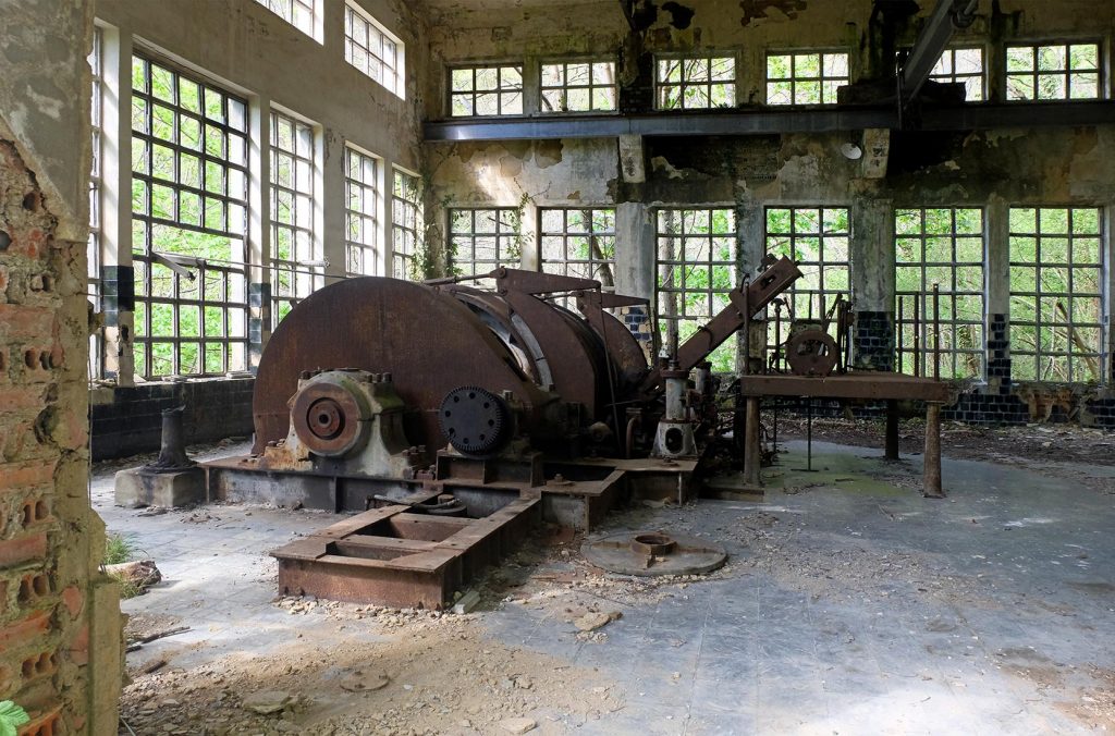 Máquina de extracción del Pozo San Fernando. Aller. Asturias. 2021