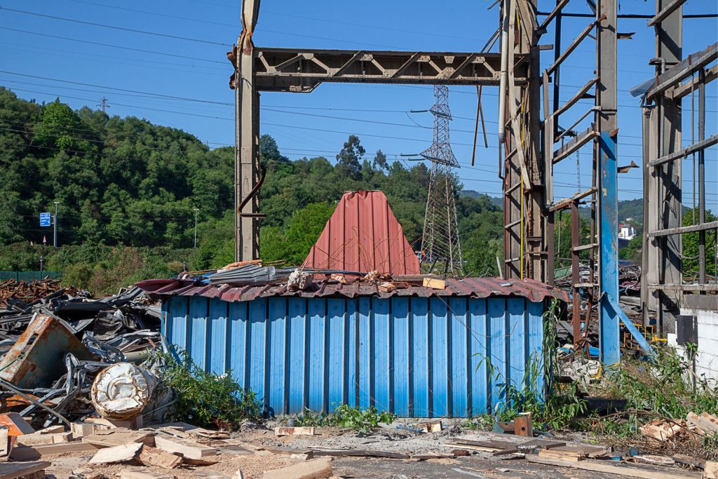 Derribo de la factoría industrial de Felguera Melt. Langreo 2020