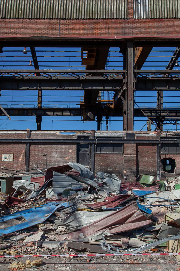 Derribo de la factoría industrial de Felguera Melt. Langreo 2020