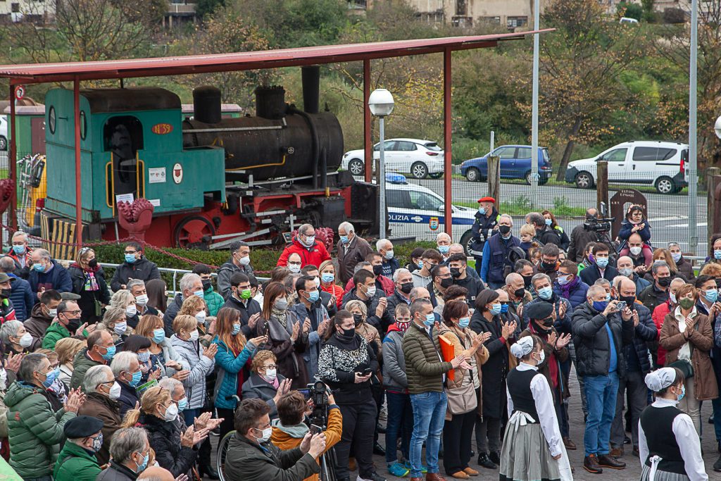 Homenaje a Carmelo Uriarte Olano, fundador del museo de la Minería del País Vasco. Gallarta. Vizcaya 2021