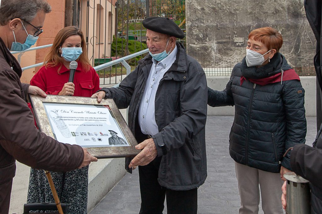 Homenaje a Carmelo Uriarte Olano, fundador del museo de la Minería del País Vasco. Gallarta. Vizcaya 2021