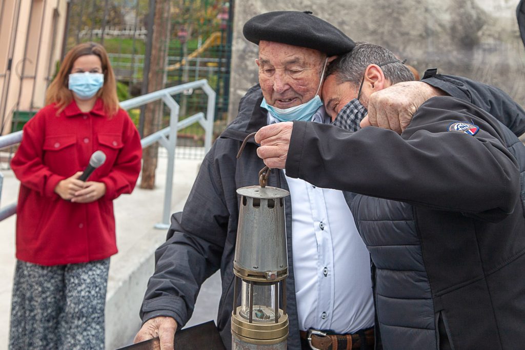 Homenaje a Carmelo Uriarte Olano, fundador del museo de la Minería del País Vasco. Gallarta. Vizcaya 2021