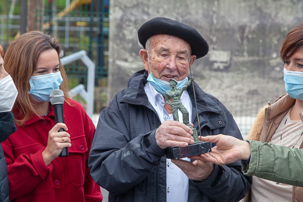 Homenaje a Carmelo Uriarte Olano, fundador del museo de la Minería del País Vasco. Gallarta. Vizcaya 2021
