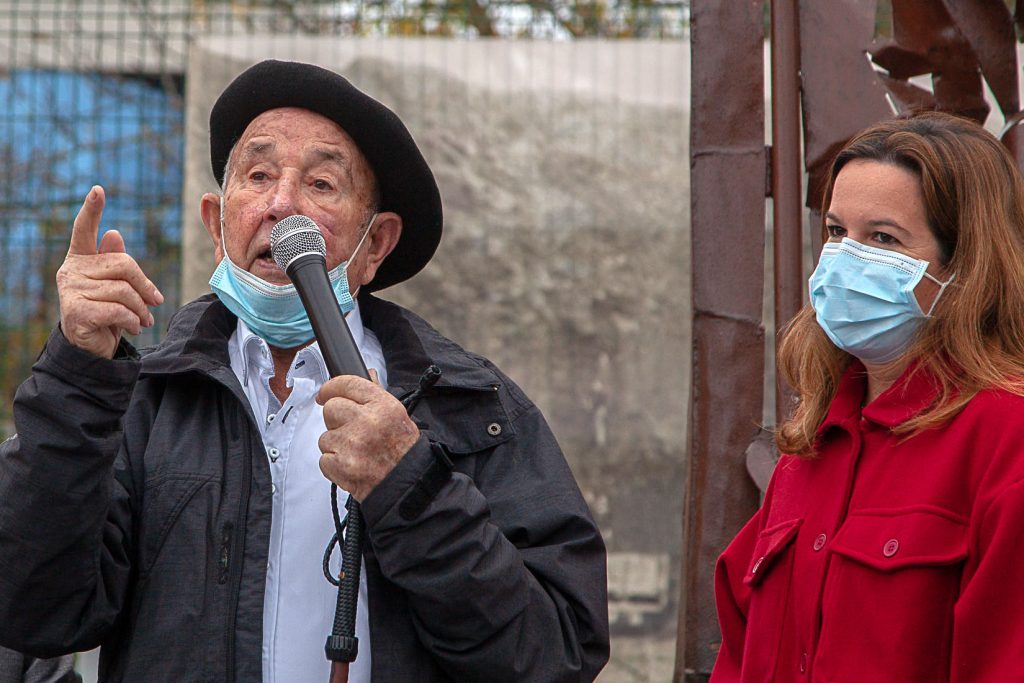 Homenaje a Carmelo Uriarte Olano, fundador del museo de la Mineria del Pais Vasco. Gallarta. Vizcaya 2021
