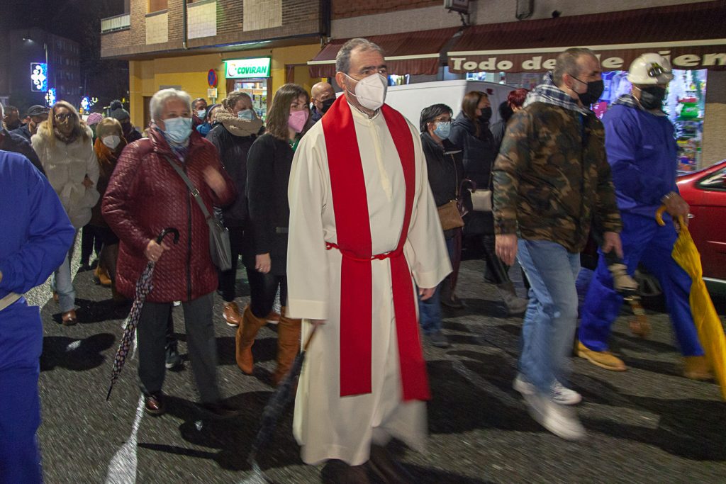 Procesión Minera el día de Santa Barbara. Fabero. León 2021