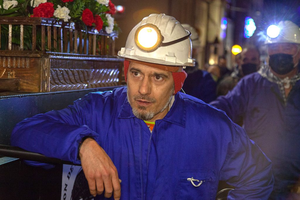 Procesión Minera el día de Santa Barbara. Fabero. León 2021