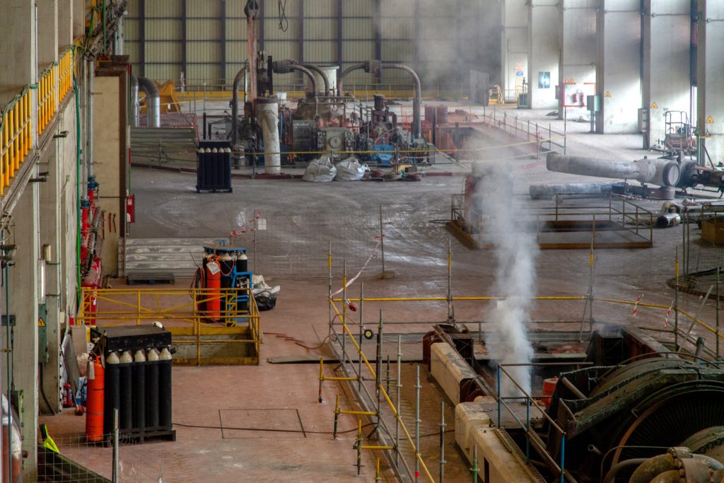 Desmantelamiento de la Central Térmica de Velilla del Río Carrión. Palencia 2021