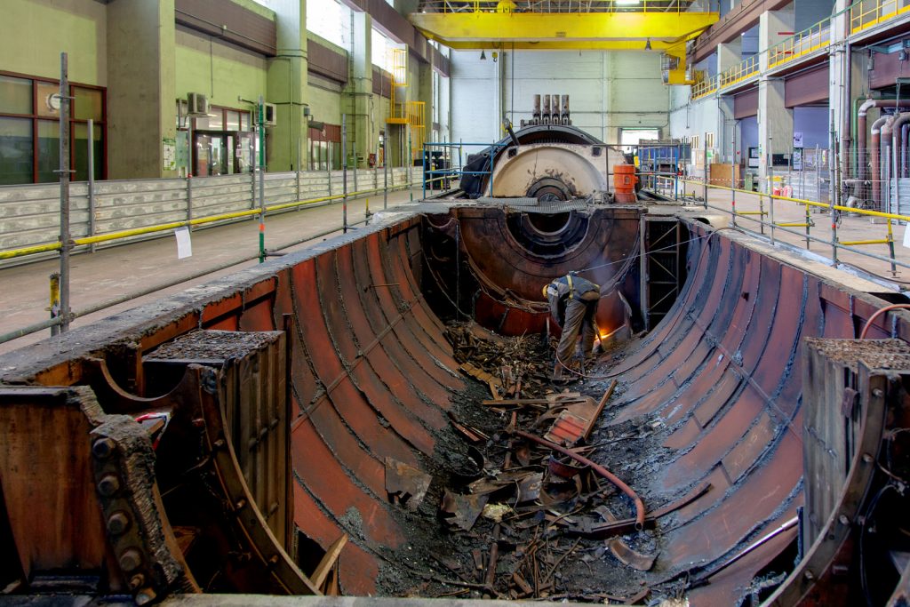 Desmantelamiento de la Central Termica de Velilla del Rio Carrion. Palencia 2021