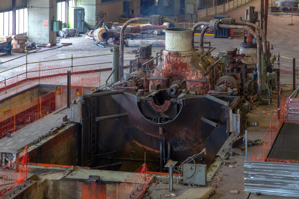 Desmantelamiento de la Central Térmica de Velilla del Río Carrión. Palencia 2021
